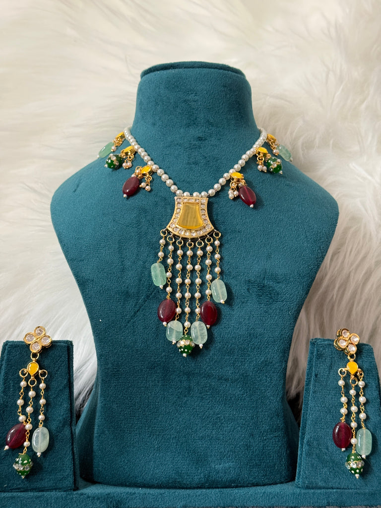 Multi Colored String Minimal Necklace