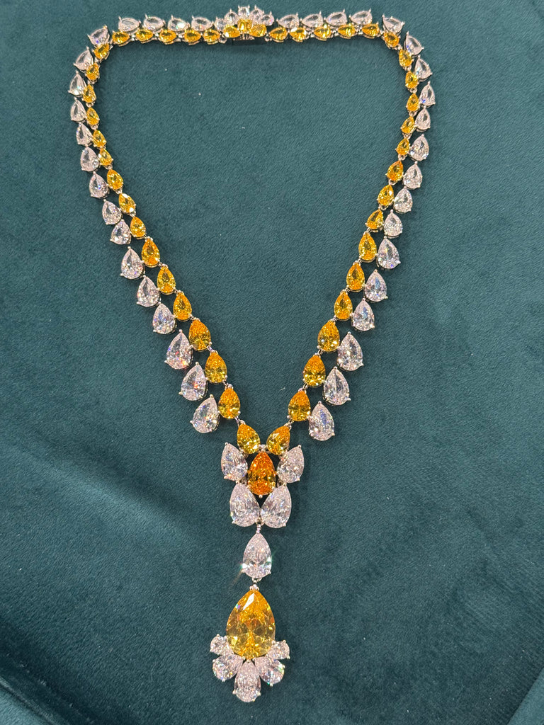 Yellow Designer Necklace for Special ocassions