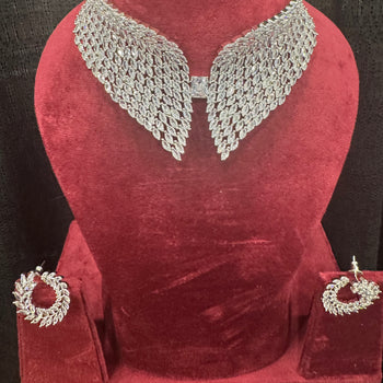 AD and CZ stone studded Collar Neck Designer Necklace