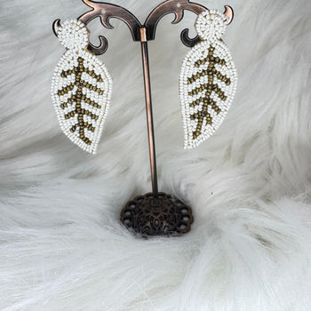 White Handmade Earrings