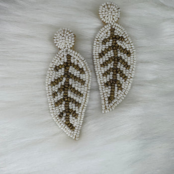 White Handmade Earrings