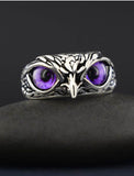 Stone Studded Owl Ring