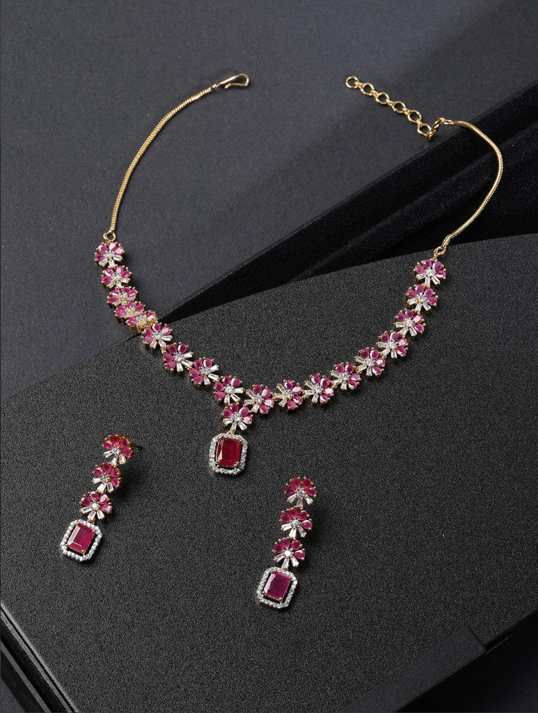 Ruby jewellery online set