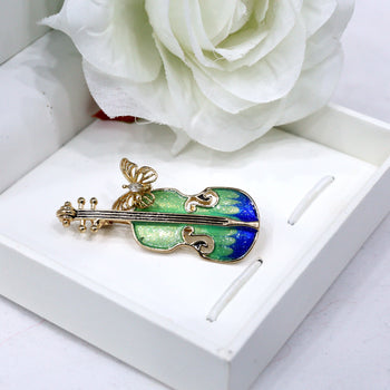 Guitar Designed Brooch Tiepin