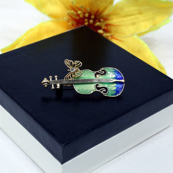 Guitar Designed Brooch Tiepin