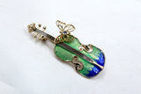 Guitar Designed Brooch Tiepin
